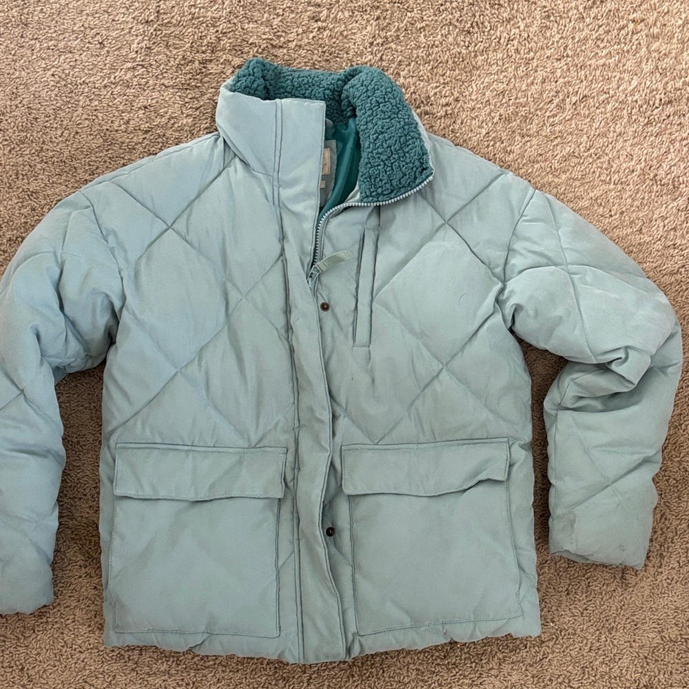 Universal Thread Light Blue Puffer Jacket - image 1